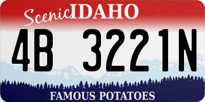 ID license plate 4B3221N