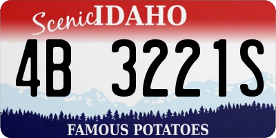 ID license plate 4B3221S