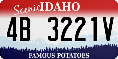 ID license plate 4B3221V