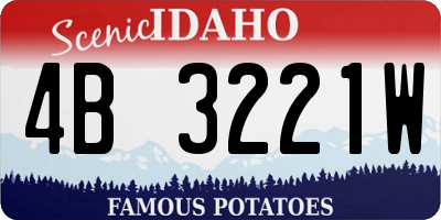 ID license plate 4B3221W
