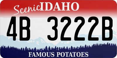 ID license plate 4B3222B
