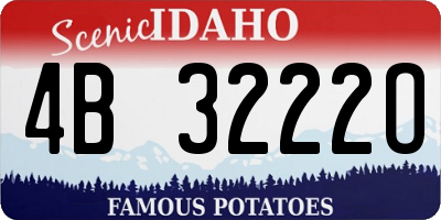 ID license plate 4B3222O