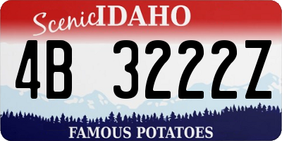 ID license plate 4B3222Z