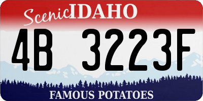 ID license plate 4B3223F