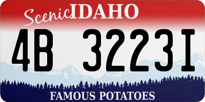 ID license plate 4B3223I