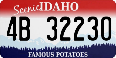 ID license plate 4B3223O