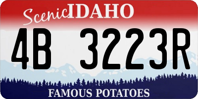 ID license plate 4B3223R