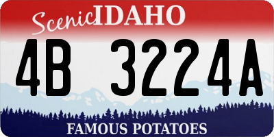 ID license plate 4B3224A