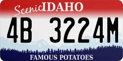 ID license plate 4B3224M