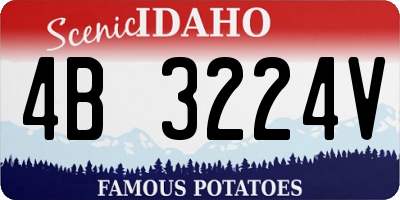 ID license plate 4B3224V