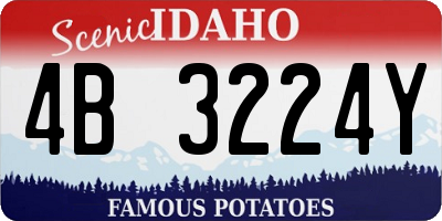 ID license plate 4B3224Y