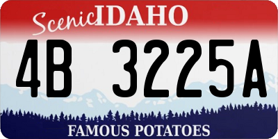 ID license plate 4B3225A