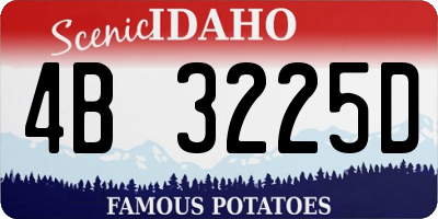 ID license plate 4B3225D