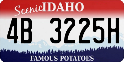 ID license plate 4B3225H