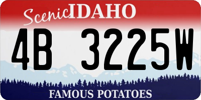 ID license plate 4B3225W