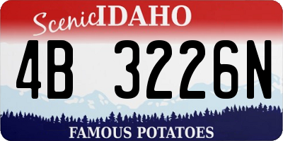 ID license plate 4B3226N