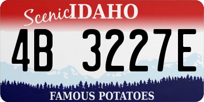 ID license plate 4B3227E