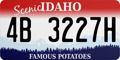 ID license plate 4B3227H