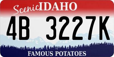 ID license plate 4B3227K
