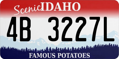 ID license plate 4B3227L