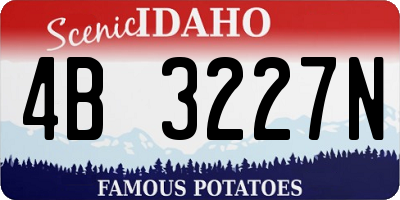 ID license plate 4B3227N