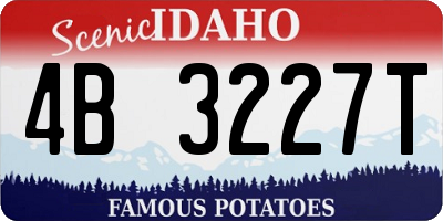 ID license plate 4B3227T