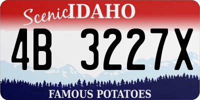 ID license plate 4B3227X