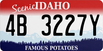 ID license plate 4B3227Y
