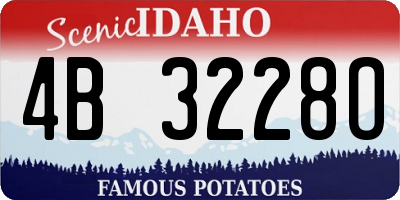 ID license plate 4B3228O