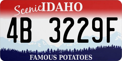 ID license plate 4B3229F