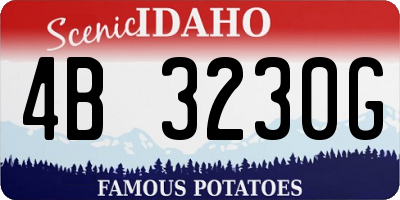 ID license plate 4B3230G