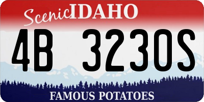 ID license plate 4B3230S