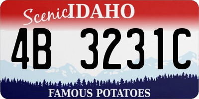 ID license plate 4B3231C