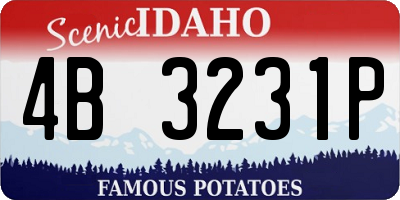 ID license plate 4B3231P