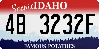 ID license plate 4B3232F