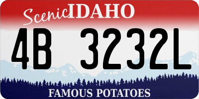 ID license plate 4B3232L