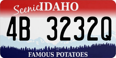 ID license plate 4B3232Q