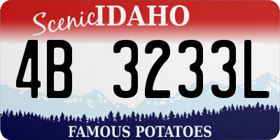 ID license plate 4B3233L