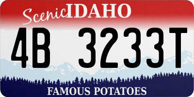 ID license plate 4B3233T