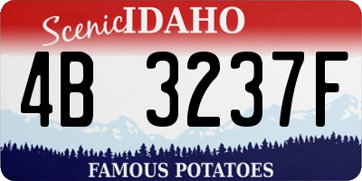 ID license plate 4B3237F