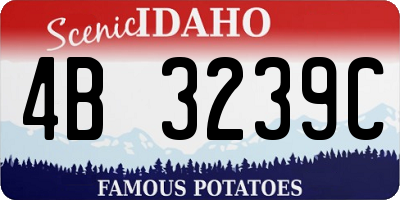 ID license plate 4B3239C