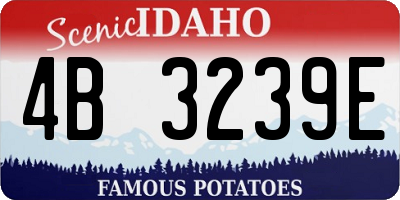 ID license plate 4B3239E