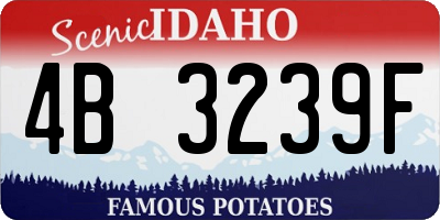 ID license plate 4B3239F