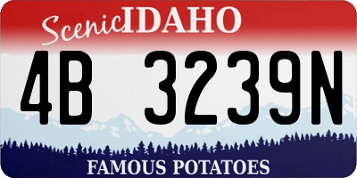ID license plate 4B3239N