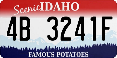 ID license plate 4B3241F
