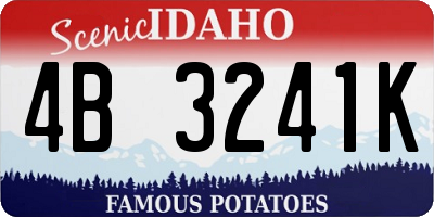 ID license plate 4B3241K