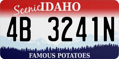 ID license plate 4B3241N