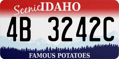 ID license plate 4B3242C