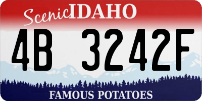 ID license plate 4B3242F