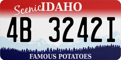 ID license plate 4B3242I